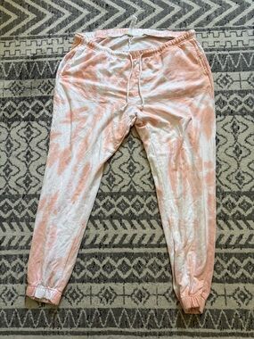Activ 8 Tie-Dye Jogger Pants - Peach/White